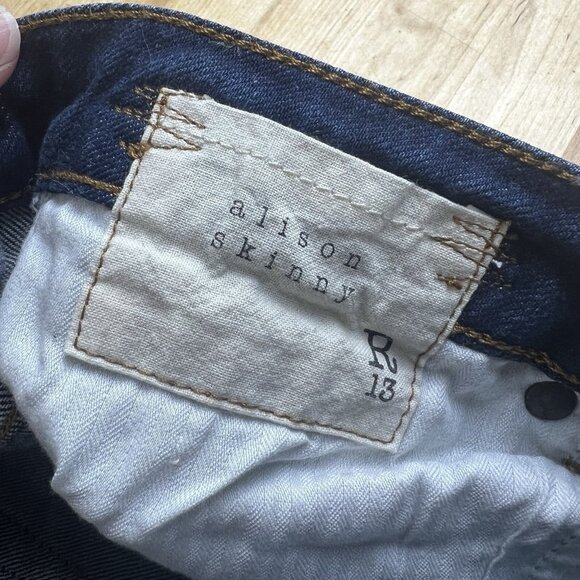 R13 Jeans Alison Skinny Camden Barbed Wire Rips Distressed Made In Italy Size 27 - Picture 8 of 13